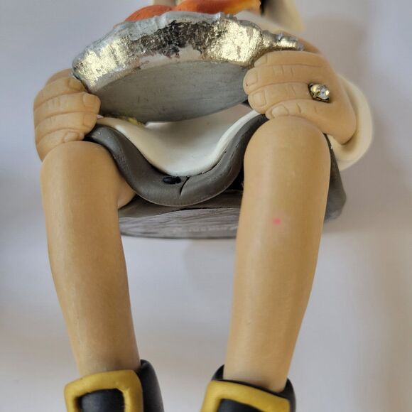 Set 2 D Manning Thanksgiving Shelf Sitter Pilgrims Man Woman Rifle Clay Figures - Picture 10 of 14